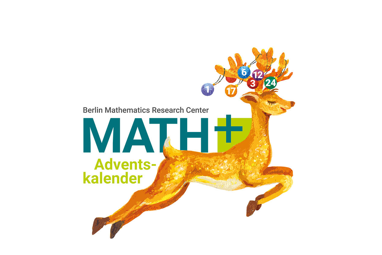 Weihnachtsreh Logo MATH+ Adventskalender