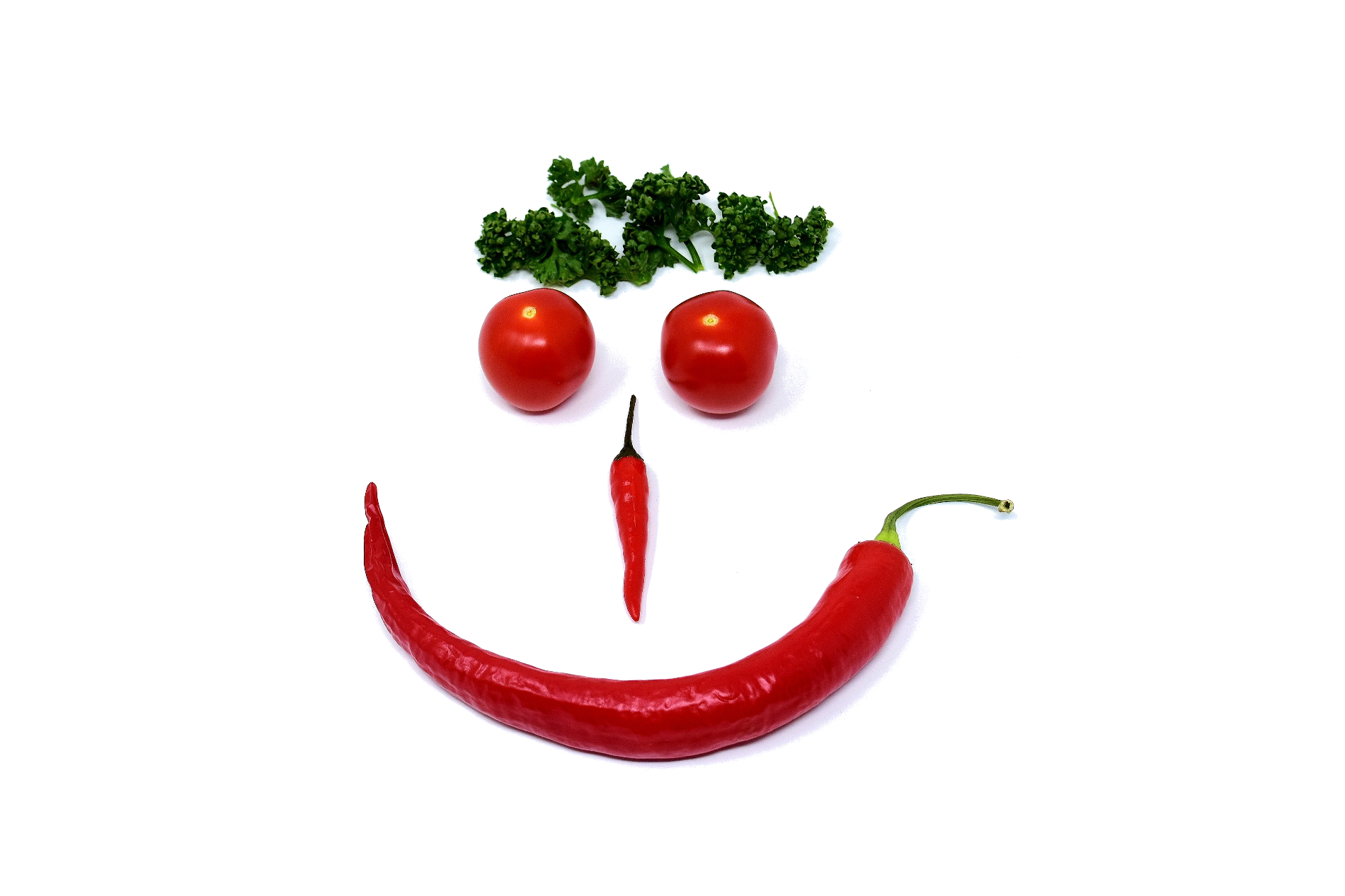Gesicht aus Gemüse
