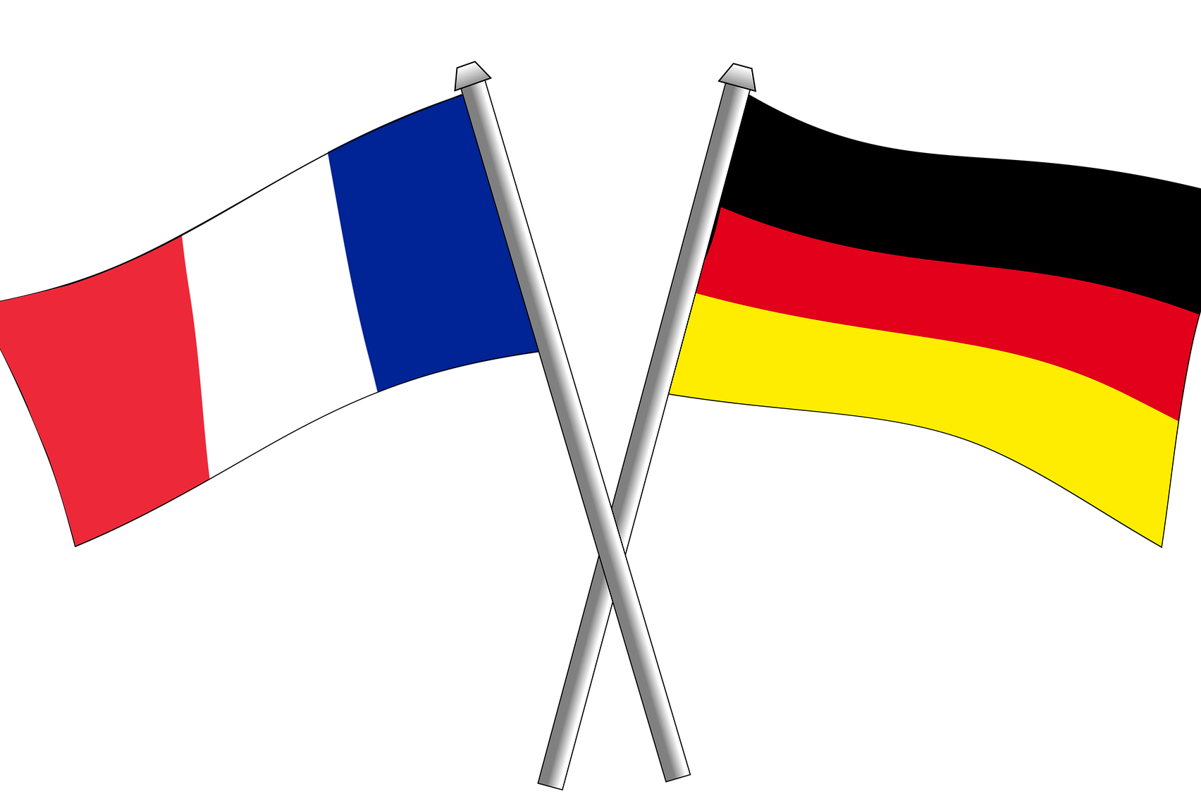 Flaggen Frankreich Deutschland